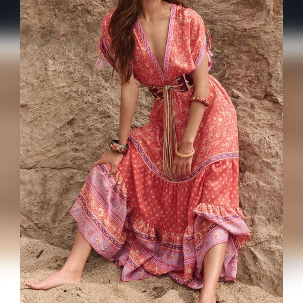 🍒NWT🍒 SPELL SUNSHINE BANDIT GOWN L - Picture 5 of 10